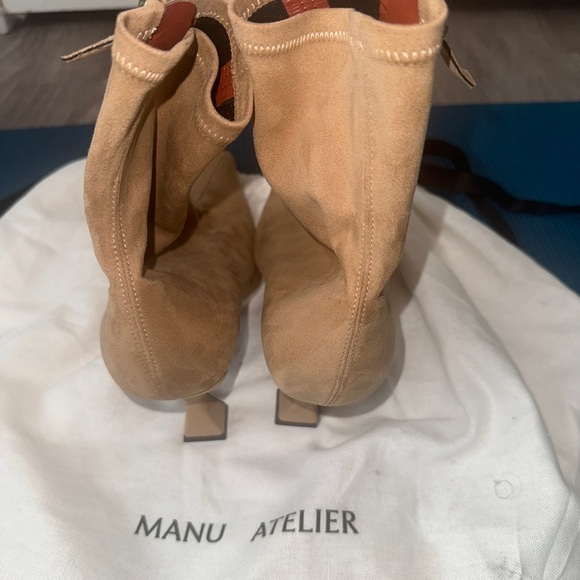 MANU Atelier Women's Stretch Duck Boots, Cappuccino, Tan, 8, NWOT - Picture 7 of 8